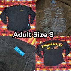 Disney Spirit Jersey Adult Small Black Lion King Hakuna Matata Timon Pumba Simba