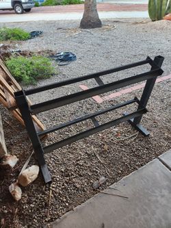 2 Tier heavy duty dumbbell weights rack