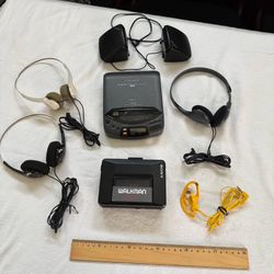 Vintage Walkman CD player & Cassette player Lot