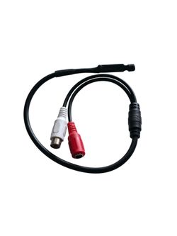 CCTV Microphone Audio Cable RCA Surveillance Mic DVR High Sensitive Preamp Amplified 2plug