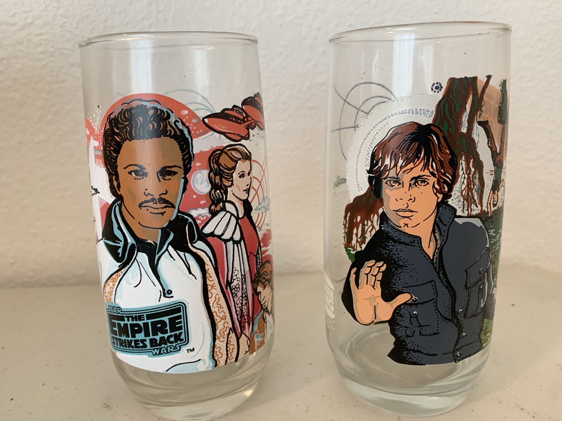 1980 Burger King Empire Strikes Back Collectors Series 2 Glasses Total