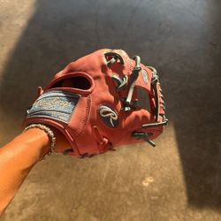 Rawlings 11.5" Heart of the Hide R2G Series Glove (Pink & Blue)