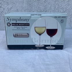 Hand Italian Style Crystal Bordeaux Wine Glasses - Great Gift Packaging - Red Wine Glasses Lead Free Premium Crystal Clear Glass - Set of 8