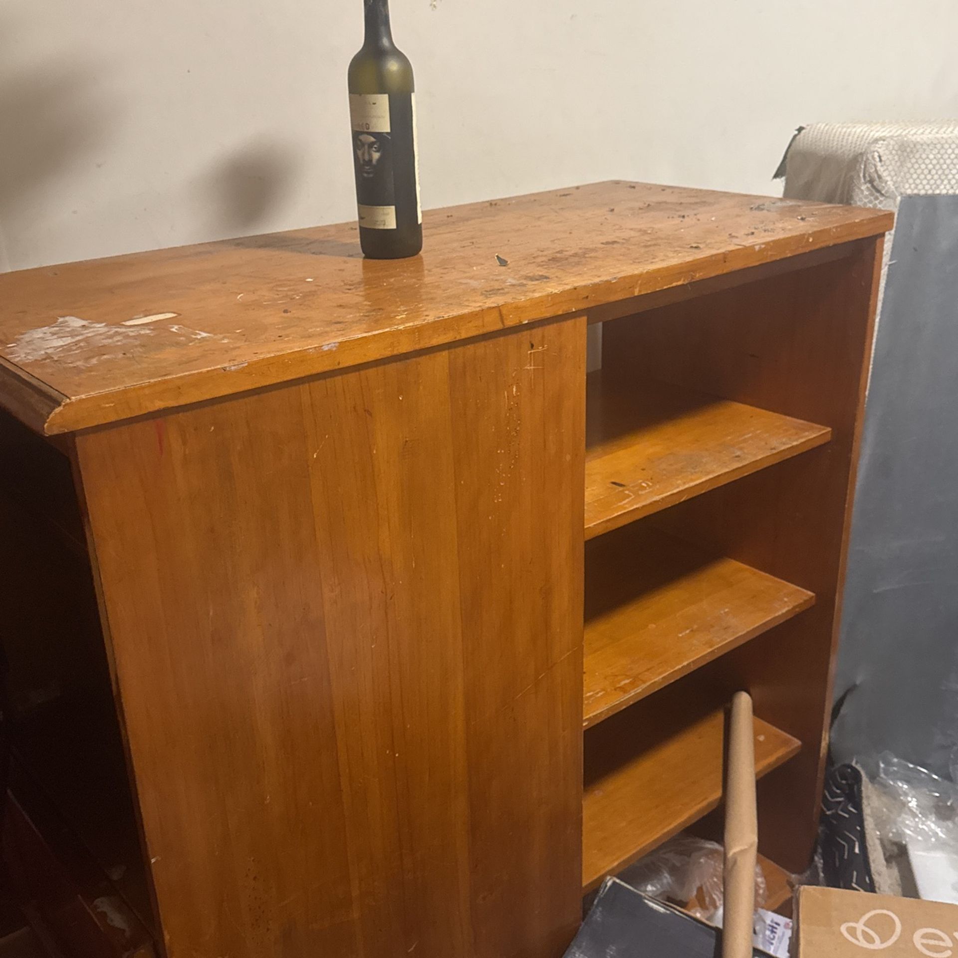 Stained Wood Entertainment Center