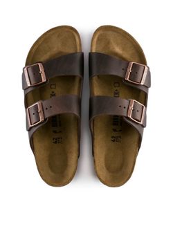 New Inbox Birkenstock Arizona Sandal in Habana Oiled Leather | Two-Strap