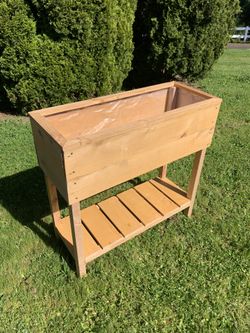 Elevated Planter Box With Storage Shelf (NEW)