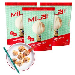 Mì Là Pork Soup Dumpling 31 Ct Frozen With Steaming Paper Inside Brand New Sealed