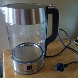 German Miji Stainless Steel & Glass Electric Kettle 