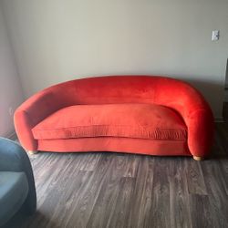 Orange Upholstery Couch 