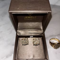 10k Diamond Earrings 