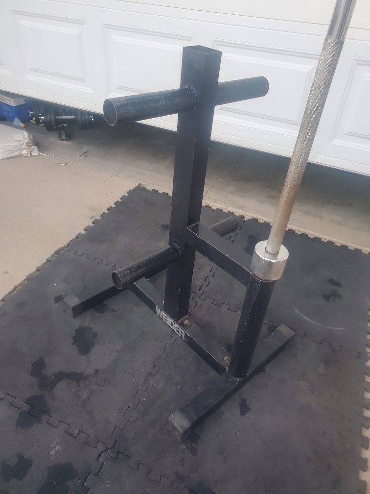 Olympic Weight Rack With Barbell Holder (Bar Not Included)