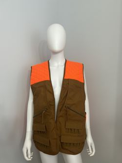 Upland Game Deluxe Brown Duck With Blaze Orange Vest Style 183. Size S/M