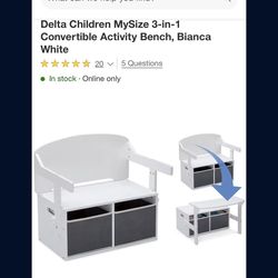 Convertible toddler bench