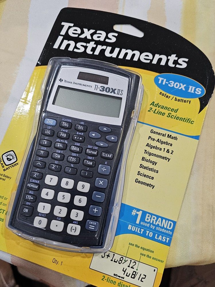 New Texas instrument calculator TI-30X IIS. 