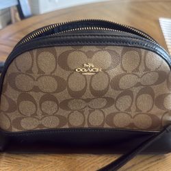 Coach Dome crossbody in Signature Canvas w/small wallet