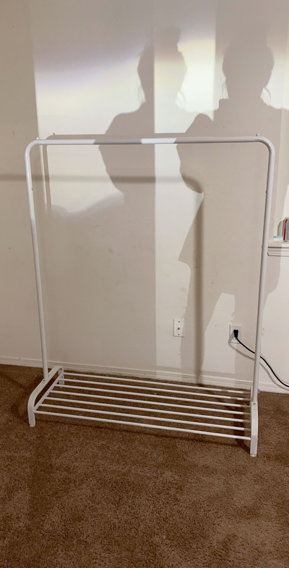 White clothing/ shoe rack