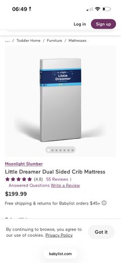 Moonlight Slumber Little Dreamer Dual Sided Crib Mattress