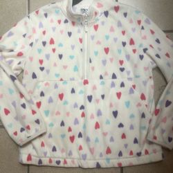 Girl Clothes Size 10/12 Fleece Pullover/ Jacket 