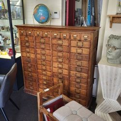 Antique Library Cabinet. Drawers for days!
