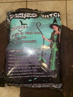 Girls Light-Up Witch Halloween Costume Set