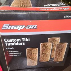 Snap On Tiki Tumblers And Shirt Large All New