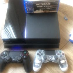Sony Ps4 500gb With 2 Controls 6 Games 