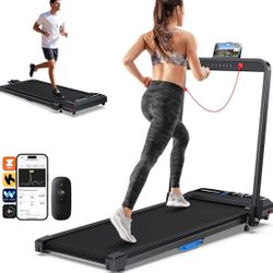 WELLFIT Walking Pad, 2.5HP 4MPH/7.6MPH 265/340 lb+ Capacity Treadmills for Home