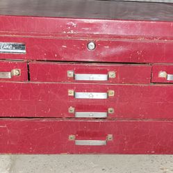 Large Toolbox With Papers And Key For Internal Lock 