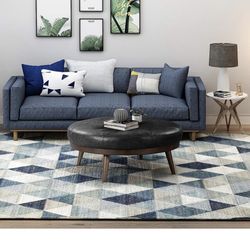 Ottoman De Piel  Black Leather Ottoman