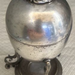 Antique Victorian Silver Plated Egg Coddler /Boiler With Bird Finial 19th Century