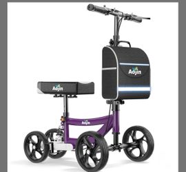 Aojin Knee Scooter Walker with Bag