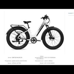 Brand New In The Box Sealed Lectric X Peak E Bike Electric Bicycle 