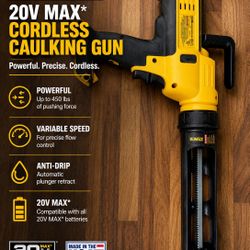 DEWALT 20V MAX Cordless 10 oz / 300 ml Adhesive Gun ,tool only sims new