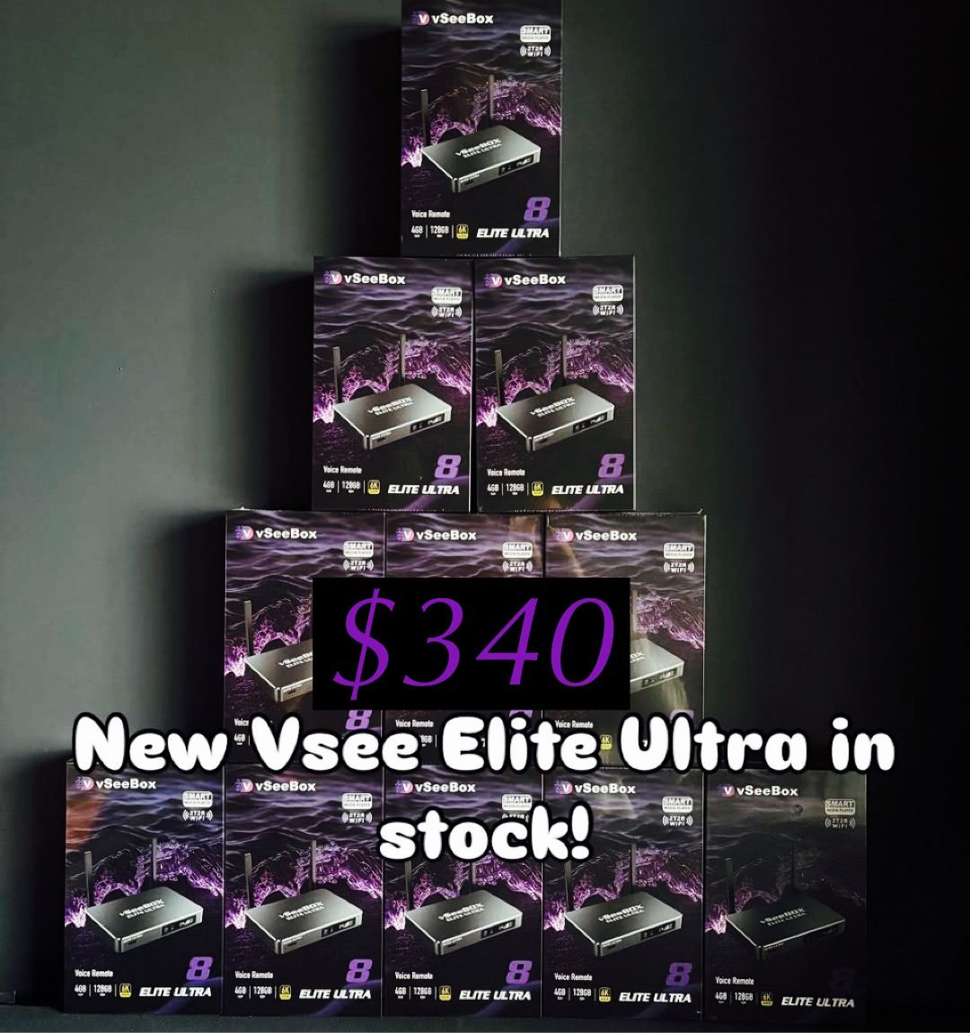 Vsee box elite ultra new sealed 1 year warranty v see box superbox super box