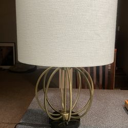 End Table Lamp with Marble Base 