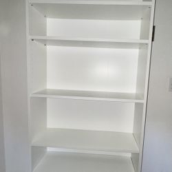 White Bookshelf w/ Adjustable Shelves