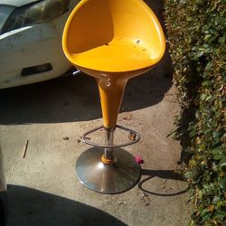 Yellow Modern Swivel Bar Stool
