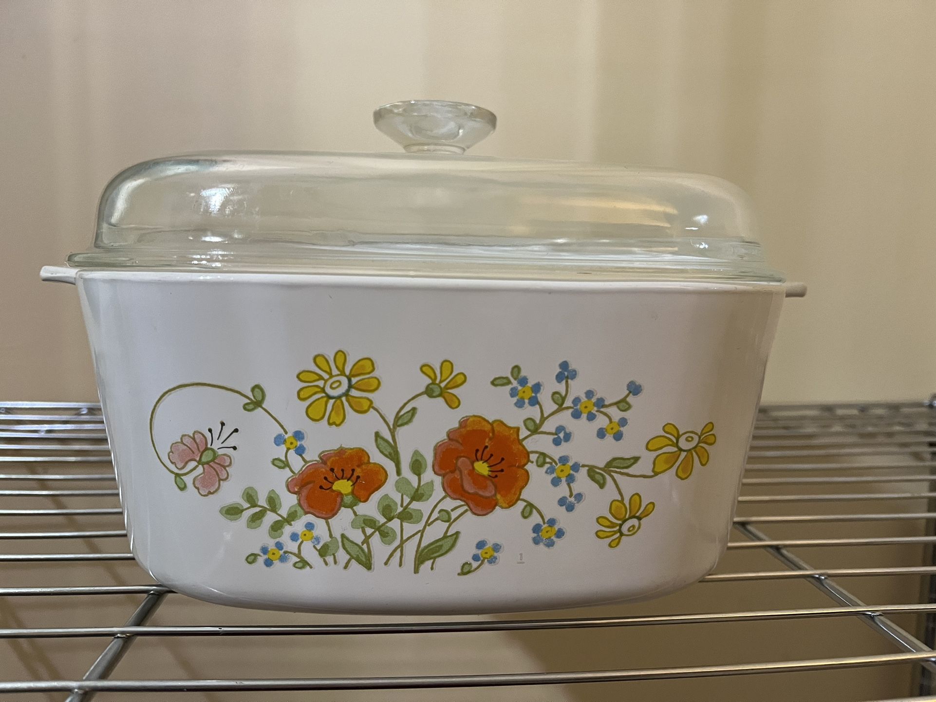 Vintage Corningware • Rare Wildflowers Pattern 5 Quart 