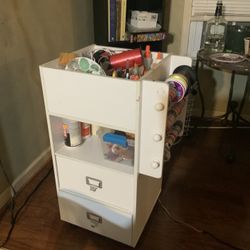 Craft Cart Wrapping Paper Station