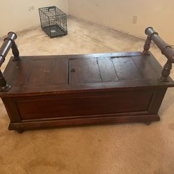 Antique Entry Bench with Storage