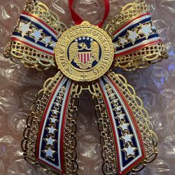 Star Spangled Ribbon Danbury Mint American Spirit Collection 23k Gold Plated 