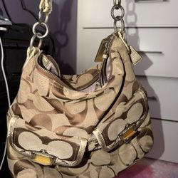 Gold Coach Bag 