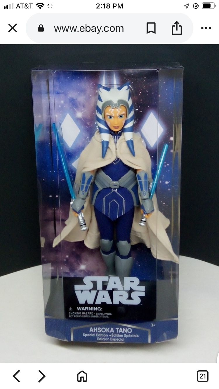 NEW Star Wars Special Edition Ahsoka Tano Doll Action Figure 12" Disney Exclusive