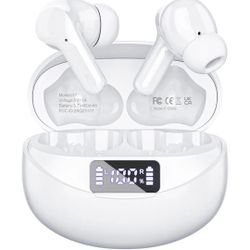 Bluetooth 5.3 HiFi Stereo Wireless Headphones, Wireless Earphones with Noise Cancelling Mic,