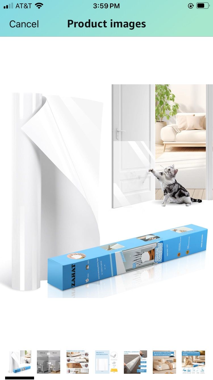 Anti Cat Scratch Furniture Protector 157" L x 15" W – Couch Protector from Cat Claws