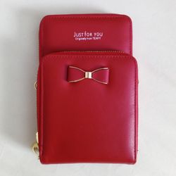 Maroon Crossbody Wallet