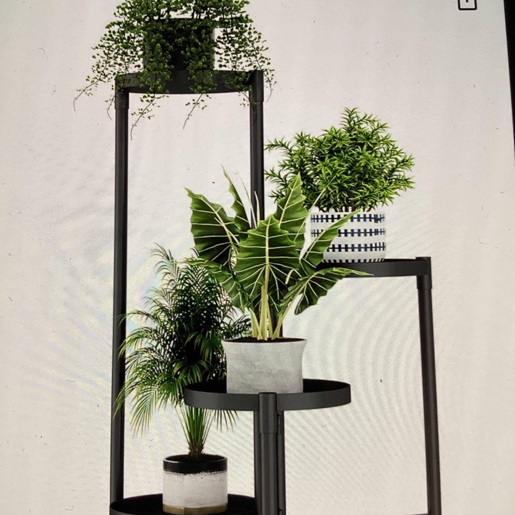 4-Tier Plant Stand Indoor/Metal Shelf Multiple Plants
