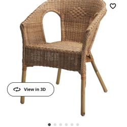 Wicker Armchair/ Bamboo And Rattan