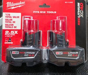 Milwaukee m12 4ah battery pack