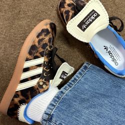 Adidas Clover Leopard Print Versatile Shoes 42